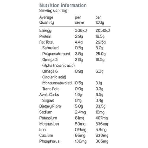 Power Super Foods Organic Chia Seeds 200g