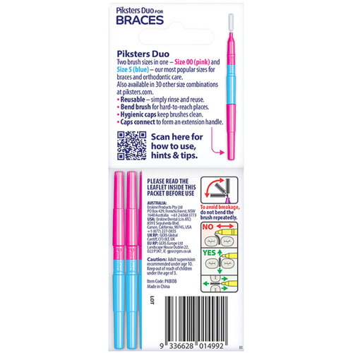 Piksters Braces Interdental Brushes 10pk