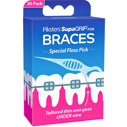 Piksters SupaGRIP Braces Floss Picks 20 Pk