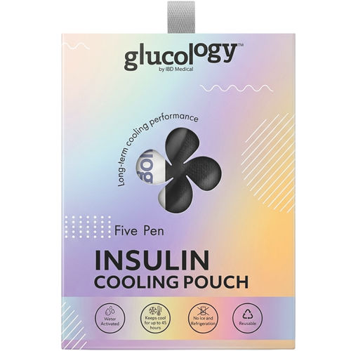 Glucology XL 5 Pen Insulin Cooling Pouch Black