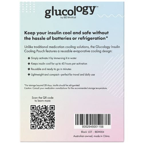 Glucology XL 5 Pen Insulin Cooling Pouch Black