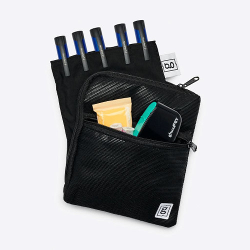 Glucology XL 5 Pen Insulin Cooling Pouch Black
