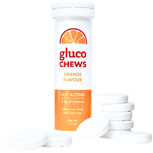 Glucology Glucochews Fast-Acting 3.8g Glucose Orange 40g
