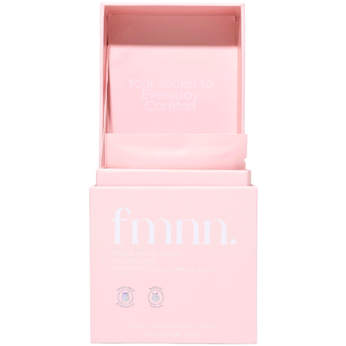 fmnn Refresh Her On-The-Go Peach Intimate Wipes 20 Pack