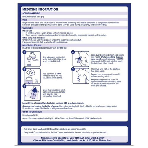 Flo Sinus Care Max Kit 28 Sachets