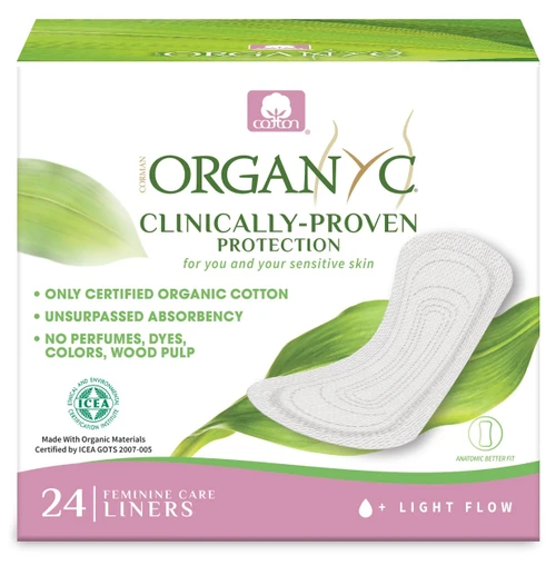 Organyc 100% Organic Cotton Light Liners 24 Pack