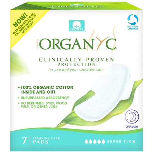 Organyc Organic Ultra Thin Pads Super with Wings 7 Pack