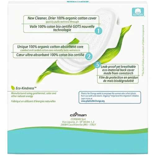 Organyc Organic Ultra Thin Pads Super with Wings 7 Pack