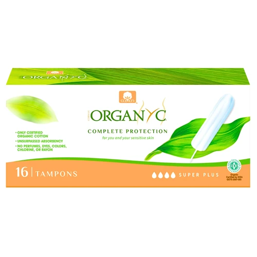 Organyc Organic Super Plus Tampons 16 Pack
