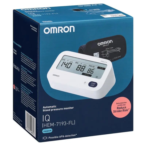 Omron HEM7193FL Premium Automatic Blood Pressure Monitor IQ with Cuff 22-42cm