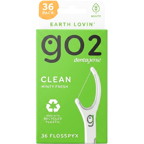 go2 dentagenie Clean Minty Fresh Flosspyx 36 Pack