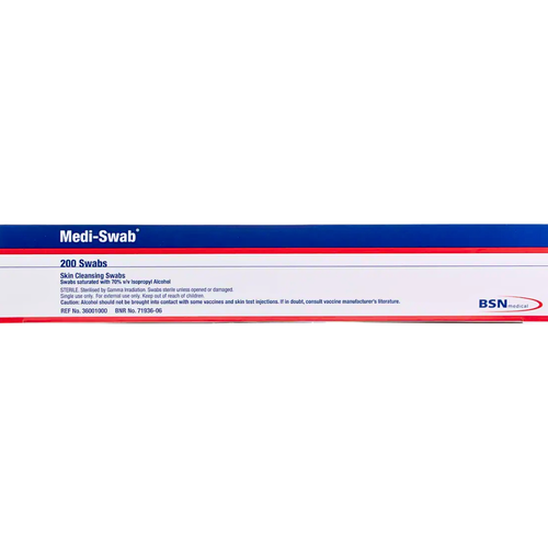 Medi-Swab Skin Cleansing Alcohol Swabs 200 Pack