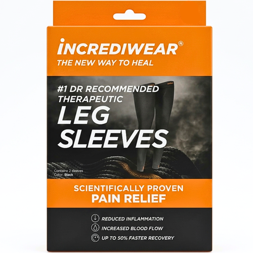 Incrediwear Pain Recovery Leg Sleeve Black L Thigh Circumference 60-71cm 1 Pair