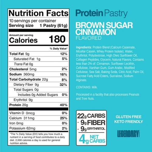 Legendary Foods Brown Sugar Cinnamon Protein Pastry 61g