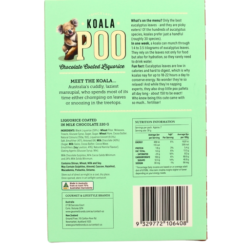 VPC Koala Poo Chocolate Coated Liquorice 220g