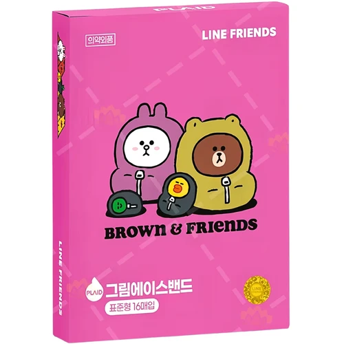 Line Friends Style A Adhesive Bandages 16 Pieces