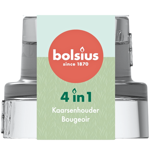 Bolsius 4-in-1 Glass Candle Holder 7cm