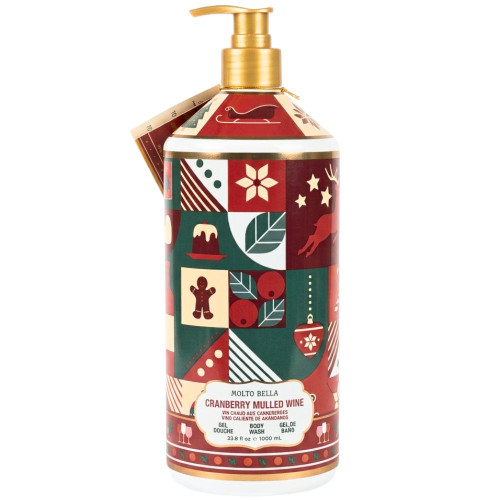 Molto Bella Christmas Limited Edition Gel Body Wash Cranberry Mulled Wine 1000ml