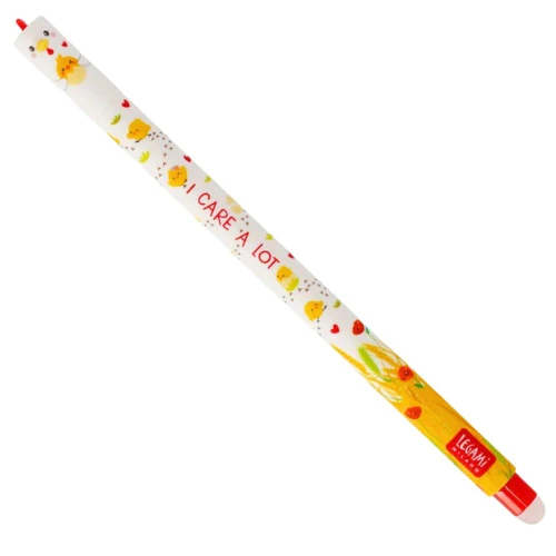 Legami Milano Erasable Red Gel Pen Hen