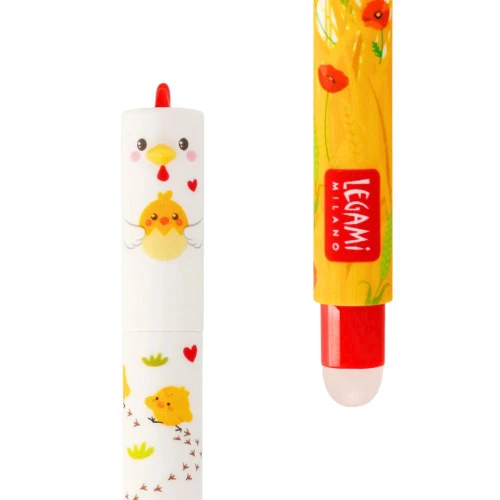 Legami Milano Erasable Red Gel Pen Hen