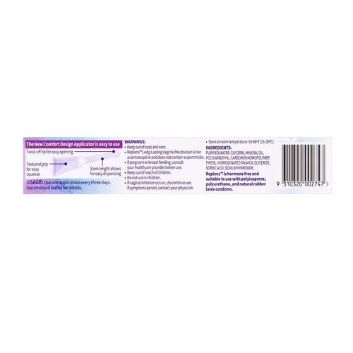 Replen Long Lasting Vaginal Moisturiser 3 Pack Back