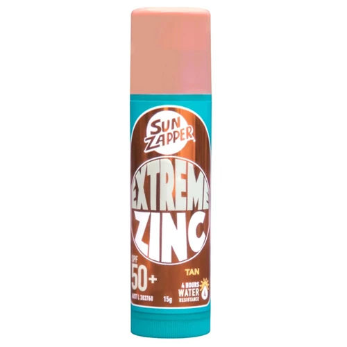 Sun Zapper Extreme Zinc Sunscreen Stick SPF 50+ Tan 15g