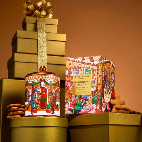 Glasshouse Fragrances Gingerbread House Soy Candle 380g