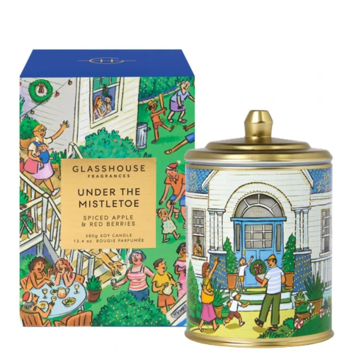 Glasshouse Fragrances Under The Mistletoe Soy Candle 380g