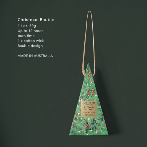 Glasshouse Fragrances Kyoto In Bloom Christmas Bauble Candle 30g