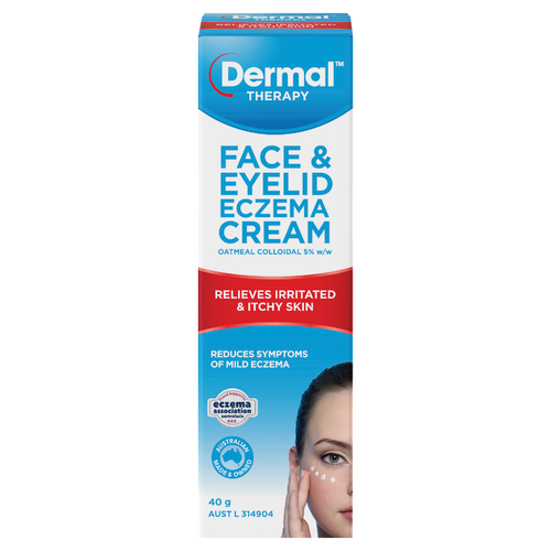 Face & Eyelid Eczema Cream 40g Front of Packaging