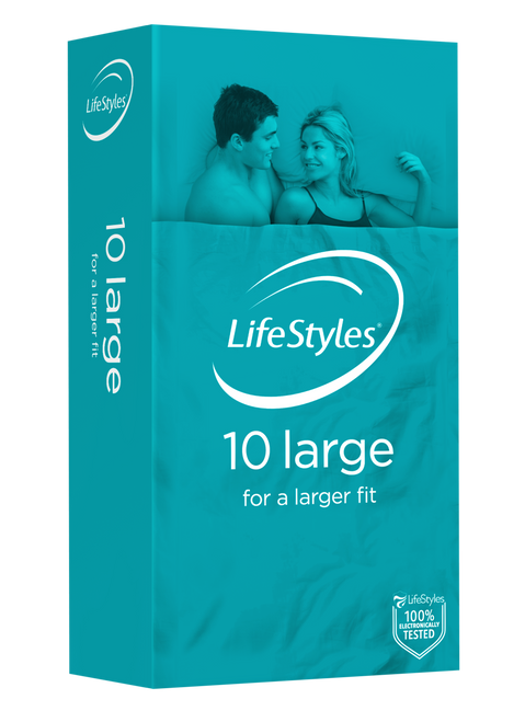 Ansell-LifeStyles Large Condoms 10 Pack