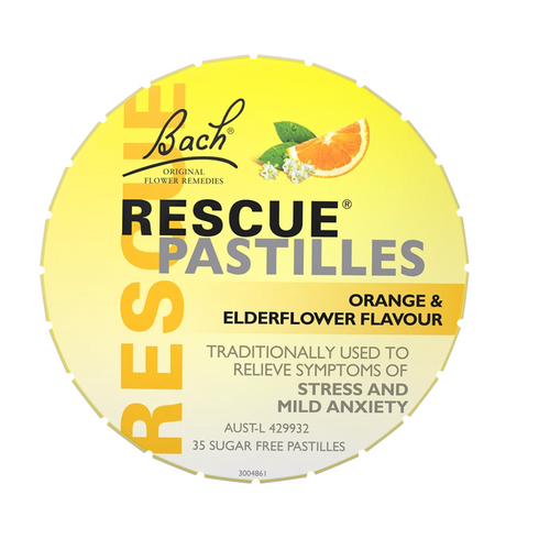 Rescue Pastilles Orange & Elderflower Flavour 50g