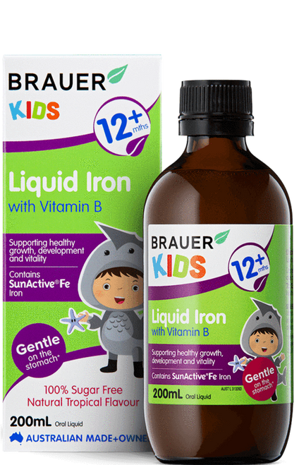 Brauer Kids Liquid Iron with Vitamin B 200ml