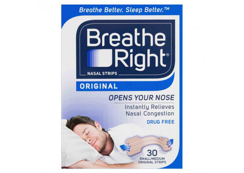Breathe Right Tan Nasal Strips 30 Pack Small/Medium