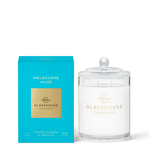Glasshouse Melbourne Muse Soy Candle- Coffe Flower & Vanilla 380g