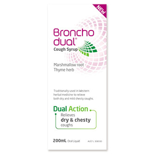 Bronchodual Cough Syrup for dry and chesty coughs 200ml