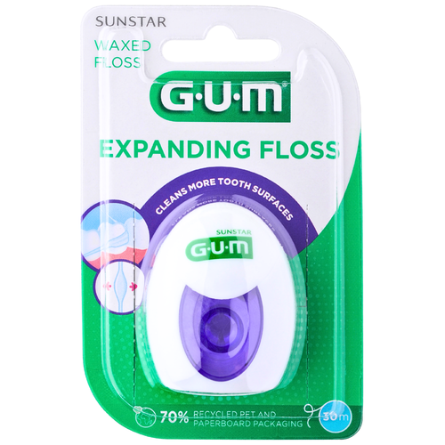 GUM Expanding Waxed Dental Floss 30m