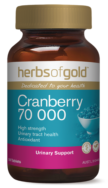 Herbs of Gold Cranberry 70000 50 Tablets