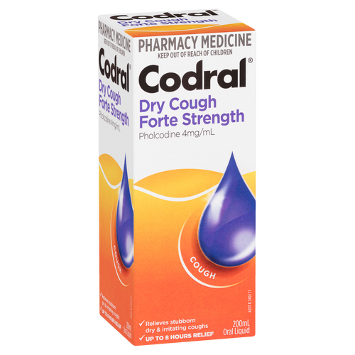 Codral Dry Cough Forte Strength Peach 200ml