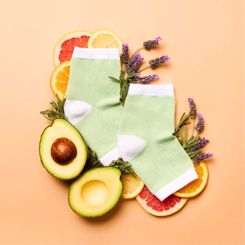 elive Cracked Heel Gel Socks lifetsyle flatlay image