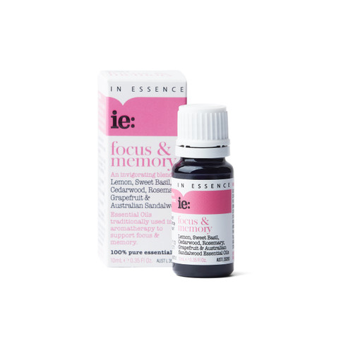 In Essence ie Focus & Memory Essential Oil Blend 10ml In Essence ie Focus & Memory Essential Oil Blend 10ml