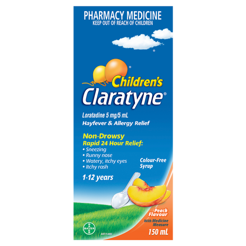 Claratyne Children's Hayfever & Allergy Relief Oral Liquid 150ml - Peach