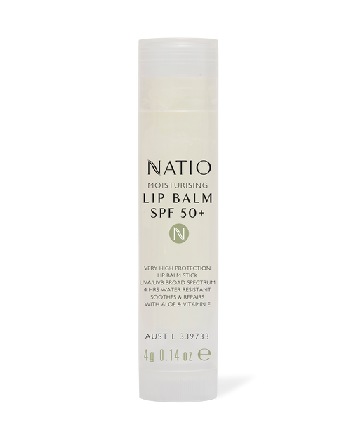 Natio Moisturising Lip Balm SPF50+ 4g Natio Moisturising Lip Balm SPF50+ 4g