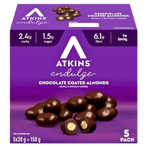 Atkins Endulge 30g Chocolate Coated Almonds 5 Pack product image
