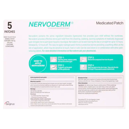 Nervoderm Medicated Patch 5 Pack