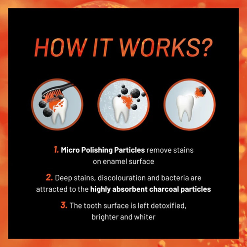 White Glo Charcoal Deep Stain Remover 150g