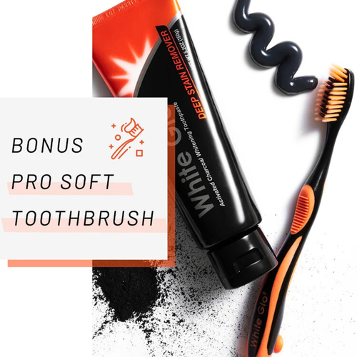 White Glo Charcoal Deep Stain Remover 150g