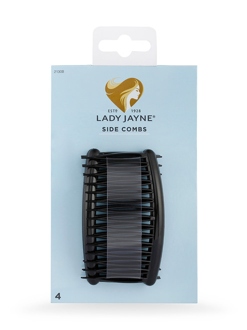 Lady Jayne Side Comb 2130B Black 4 Pack