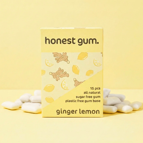 Honest Gum Ginger Lemon Sugar Free Chewing Gum product image