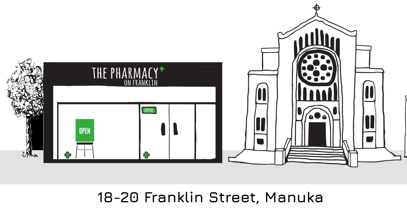 Sketch of the pharmacy on Franklin and its surroundings